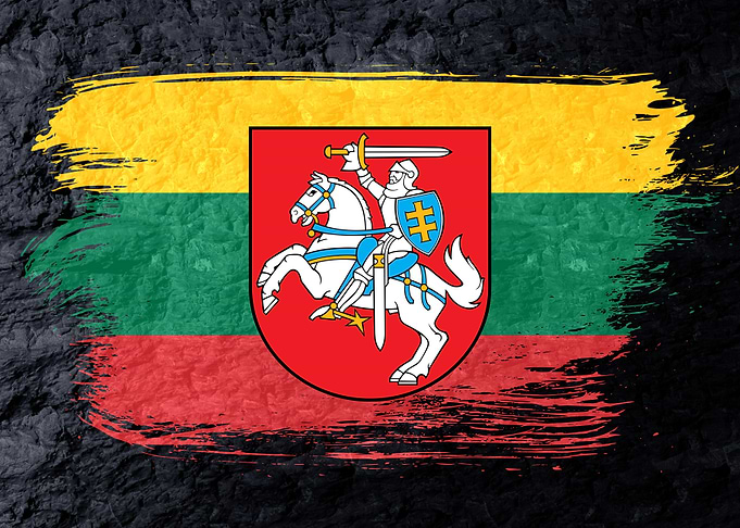 Lithuania flag grunge
