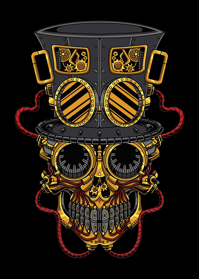 Mechanical Steampunk Skull
