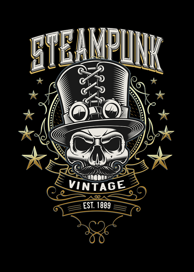 Steampunk Vintage Skull