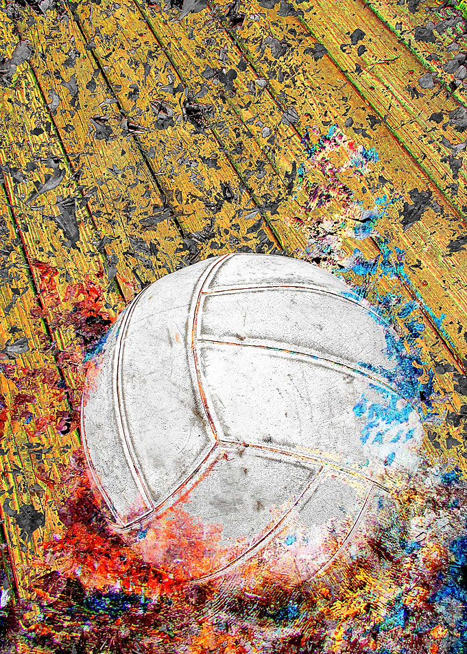 Volleyball art print w 8