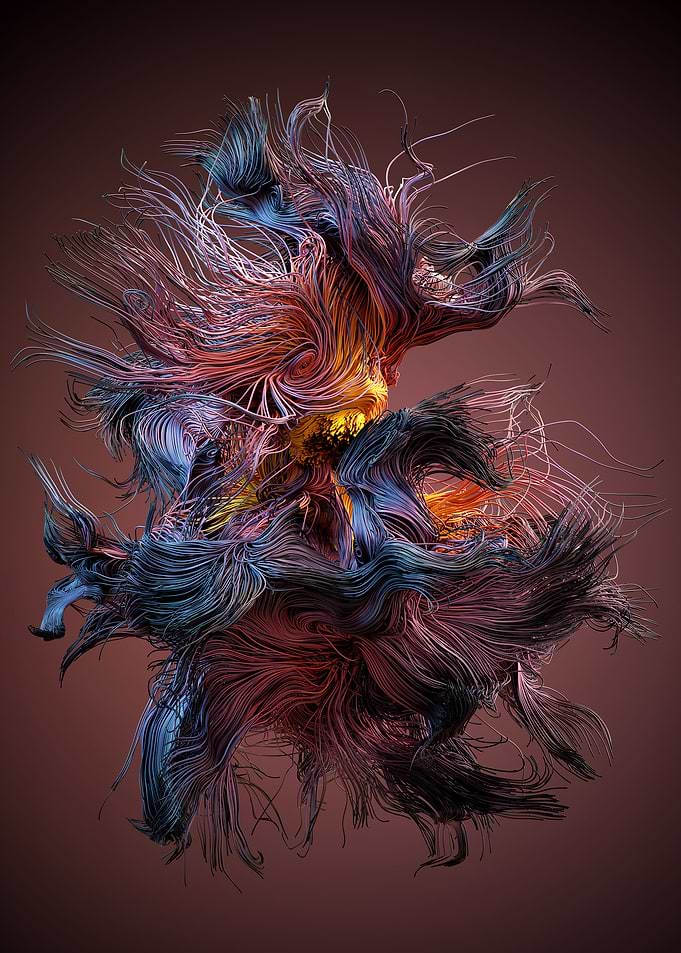 Chaotic Lines Art 11 Color