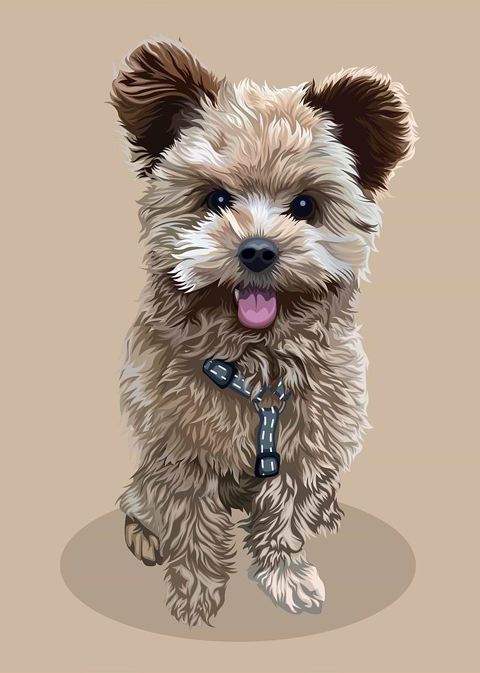 Illustration Realistic Dog