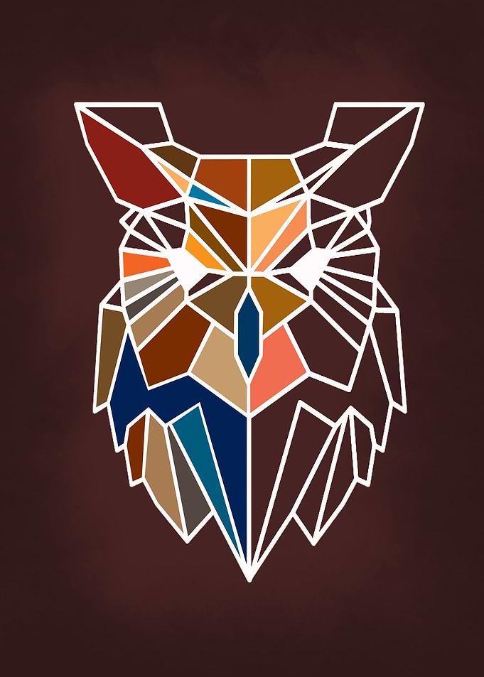 Owl Geometric Line