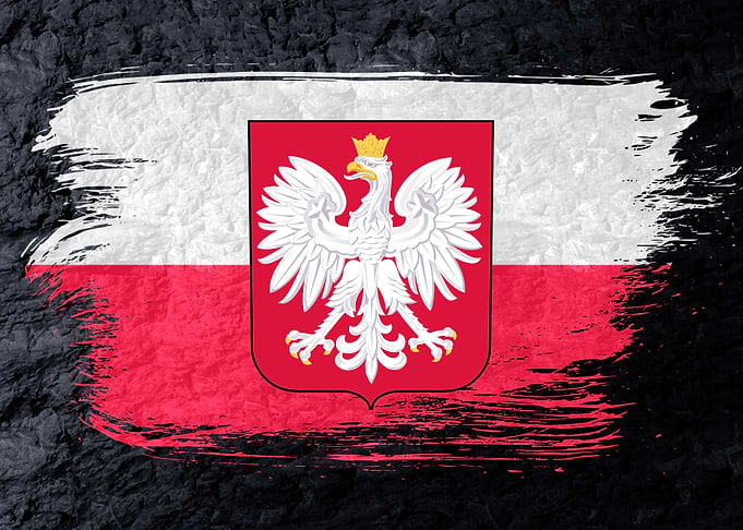 Poland flag grunge
