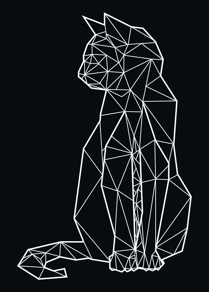 Geometric Polygon Cat