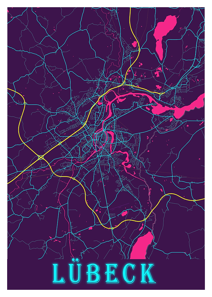 Lbeck Neon City Map