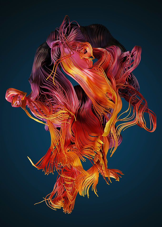Chaotic Lines Art 13 Color