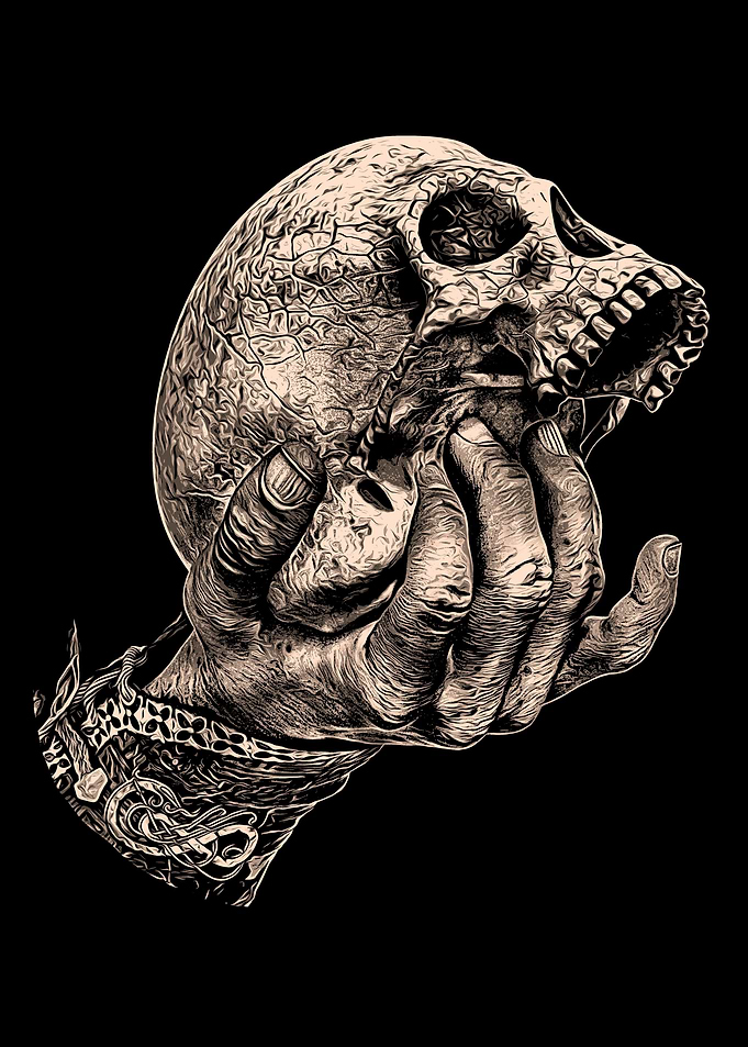 Viking holding Skull Enemy