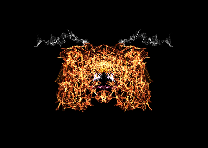 Abstract fractal evil head