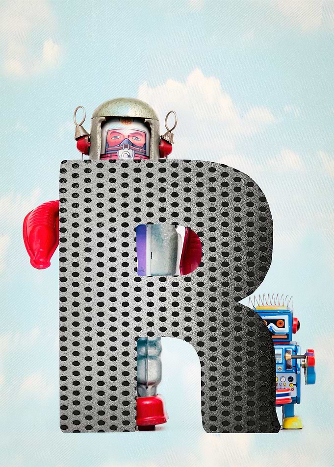Big letter R retro toy
