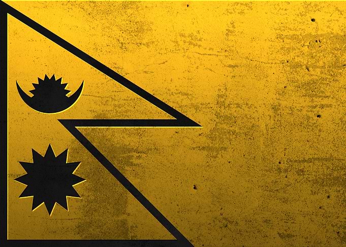 flag of Nepal cityscapes