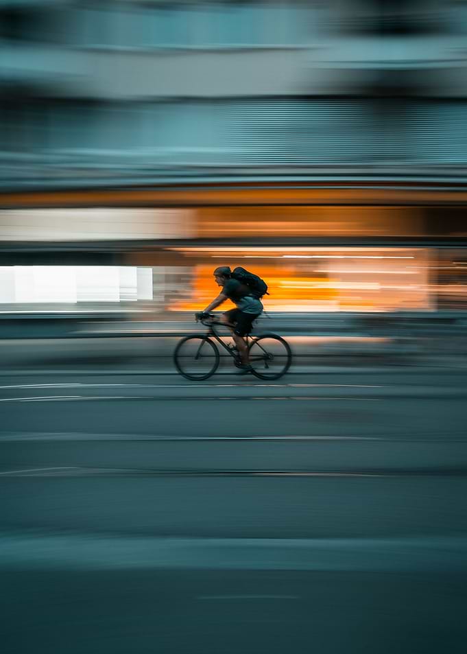 Pan Shot Biker