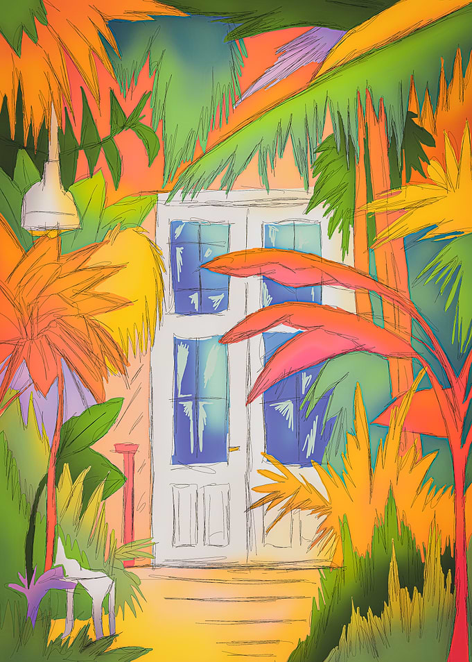 A garden door