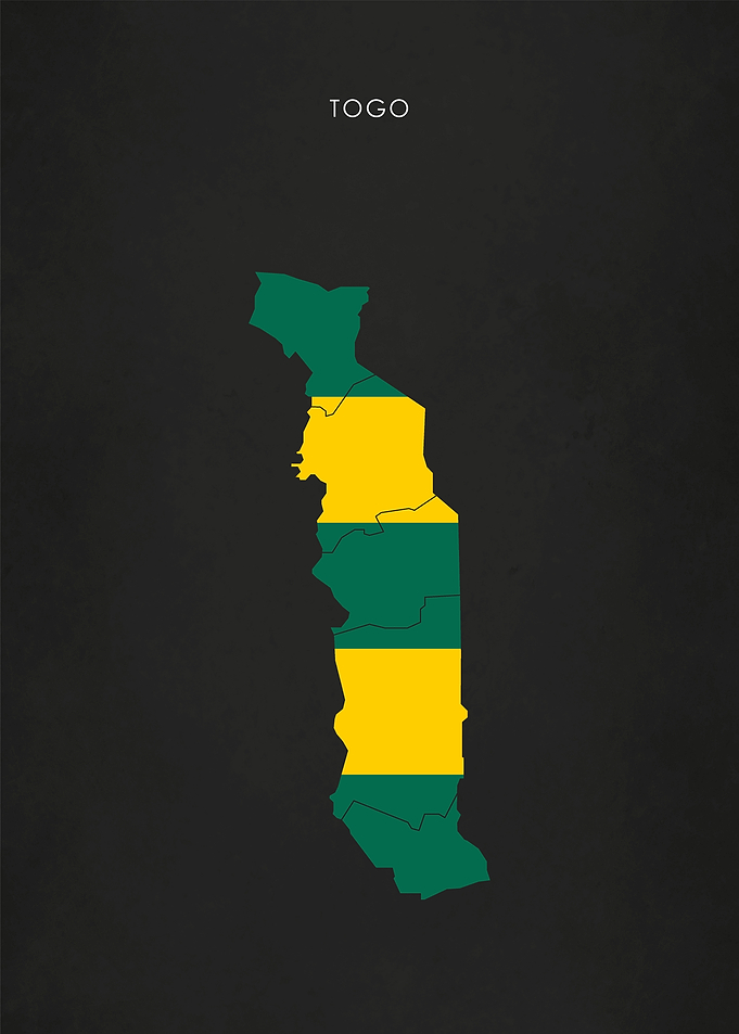 Togo Flag Map