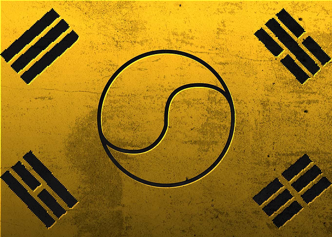 flag of South Korea maps