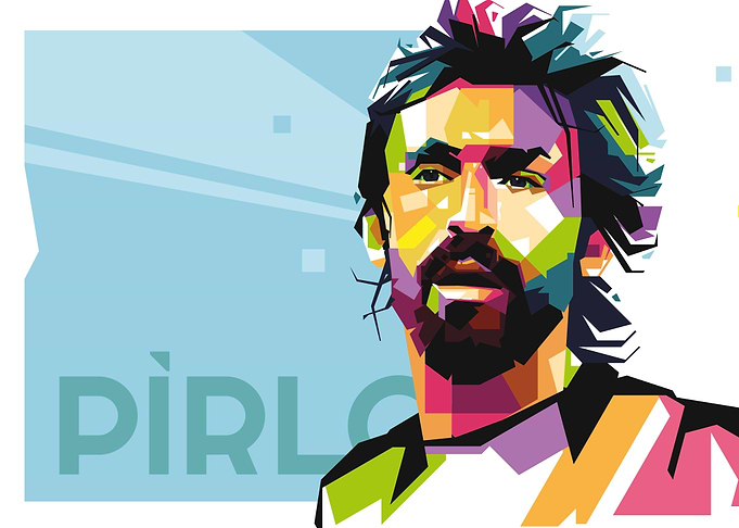 Andrea Pirlo soccer Popart