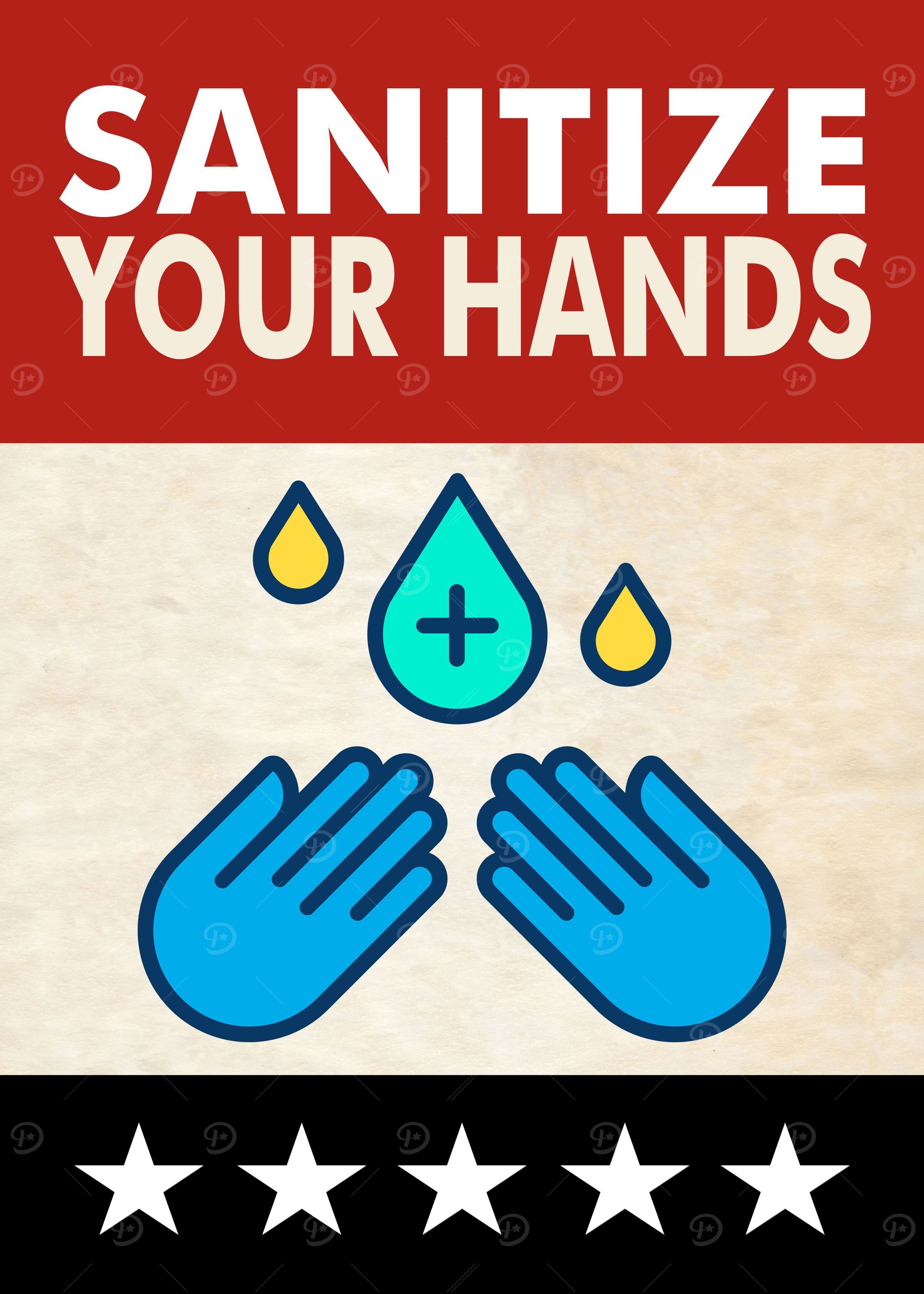 SANITIZE YOUR HANDS Blue