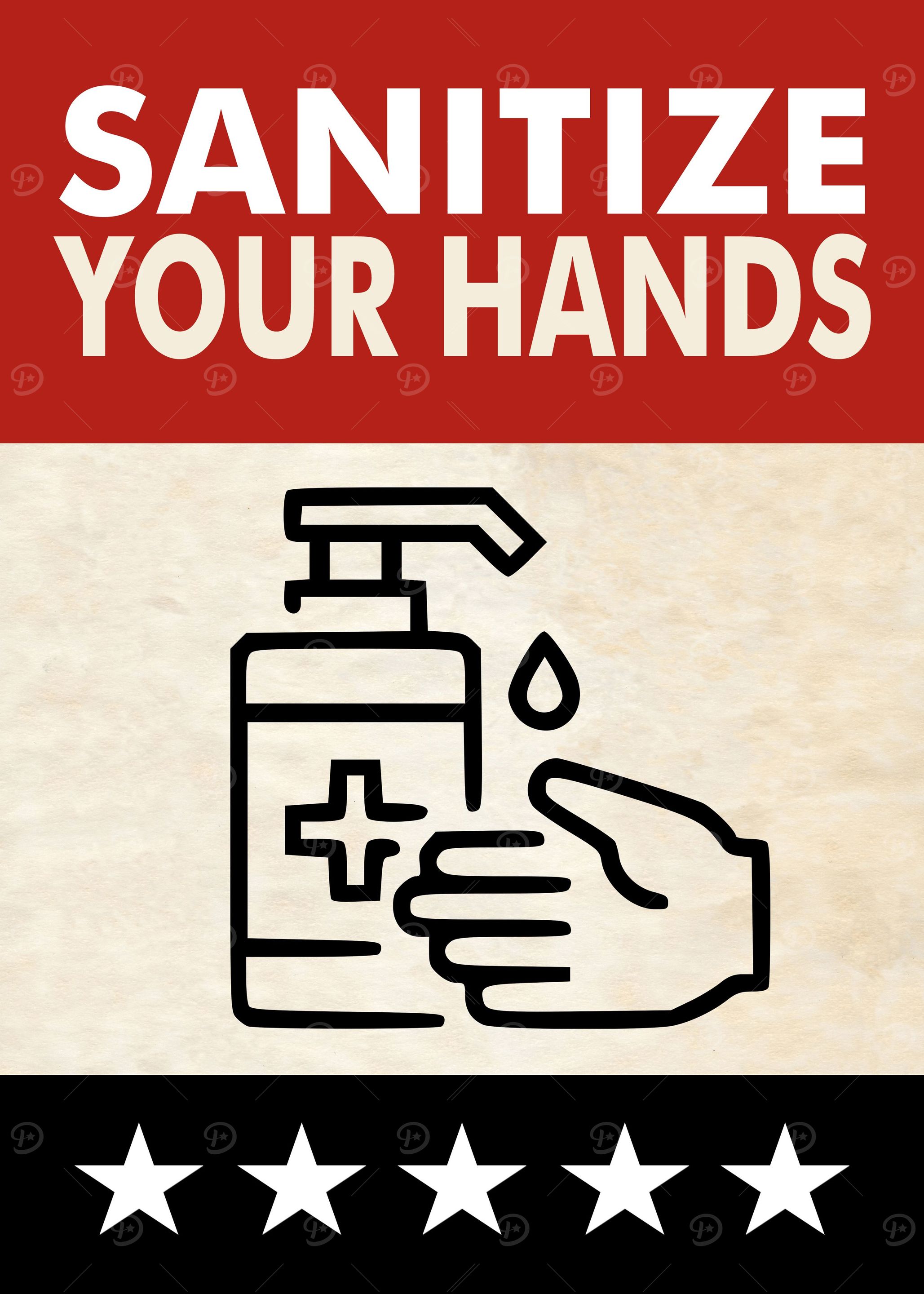 SANITIZE YOUR HANDS White