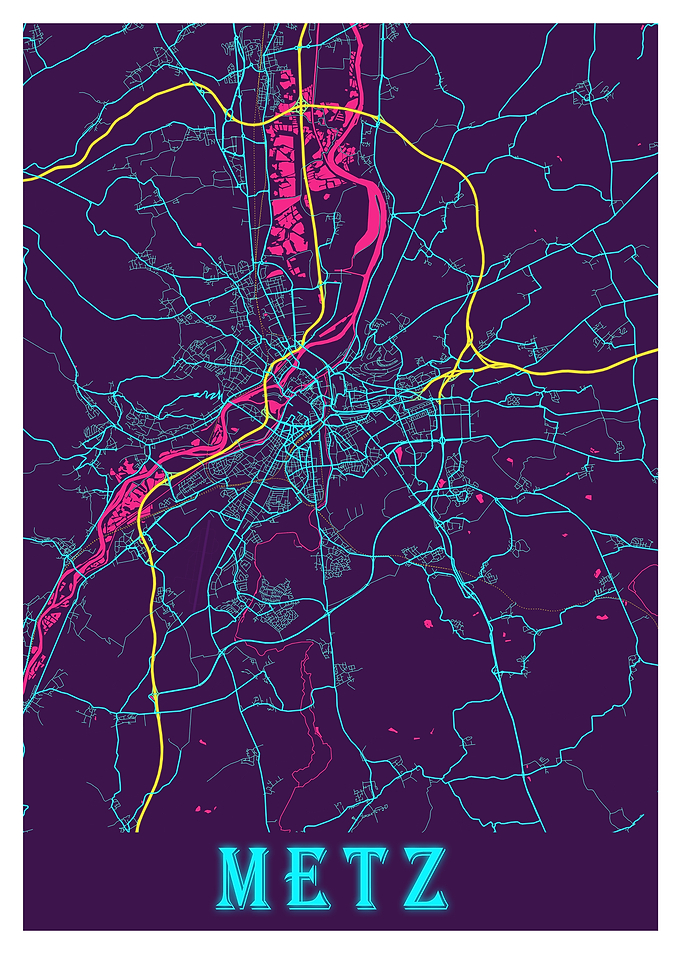 Metz Neon City Map