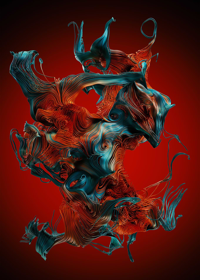 Chaotic Lines Art 20 Color