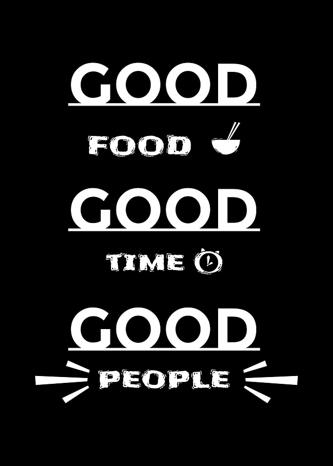 Poster quotes good food