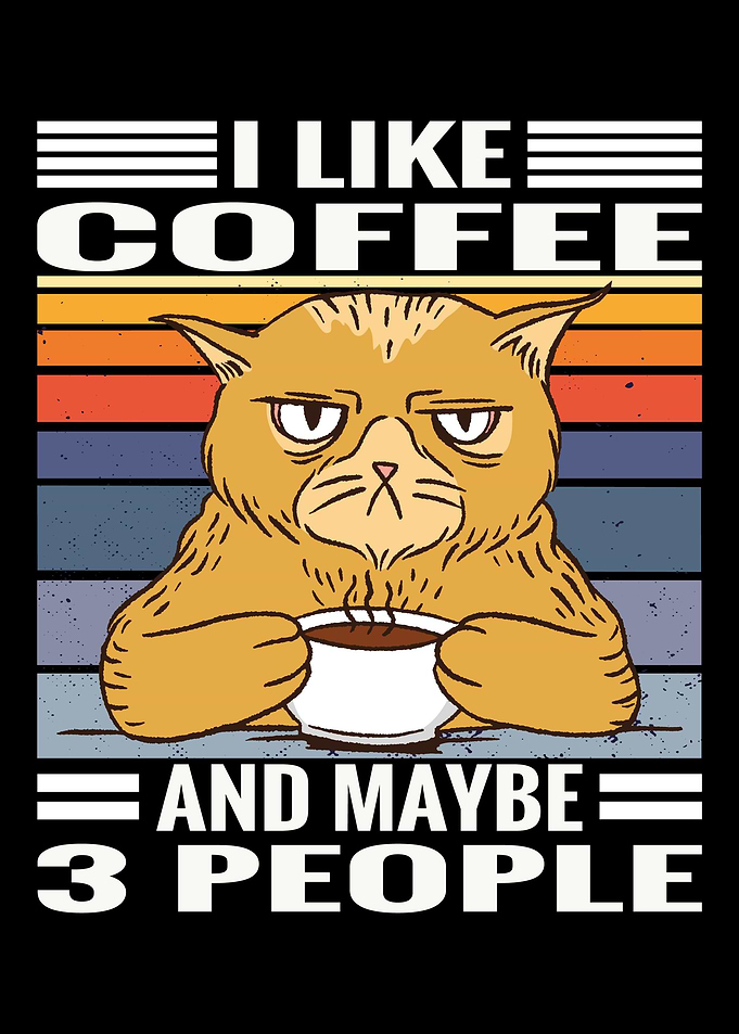 Coffee cats saying Like C