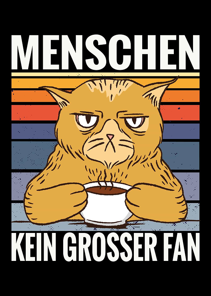 Coffee cats saying people