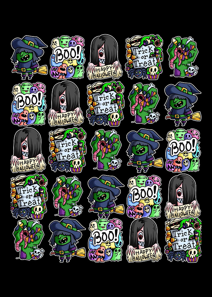 Halloween Witch Ghost Tric