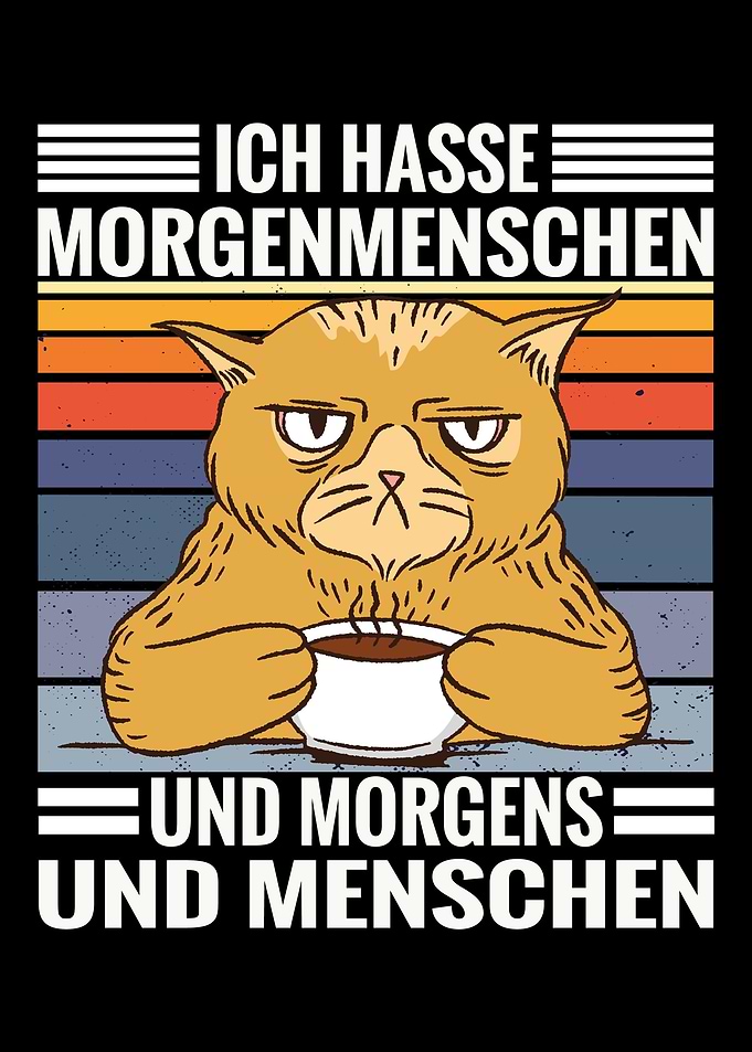 Coffee cat Hate morning p
