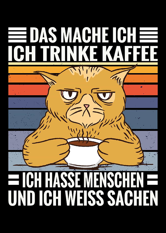 Coffee cats saying drink
