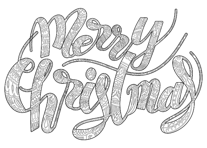 Merry Christmas lettering