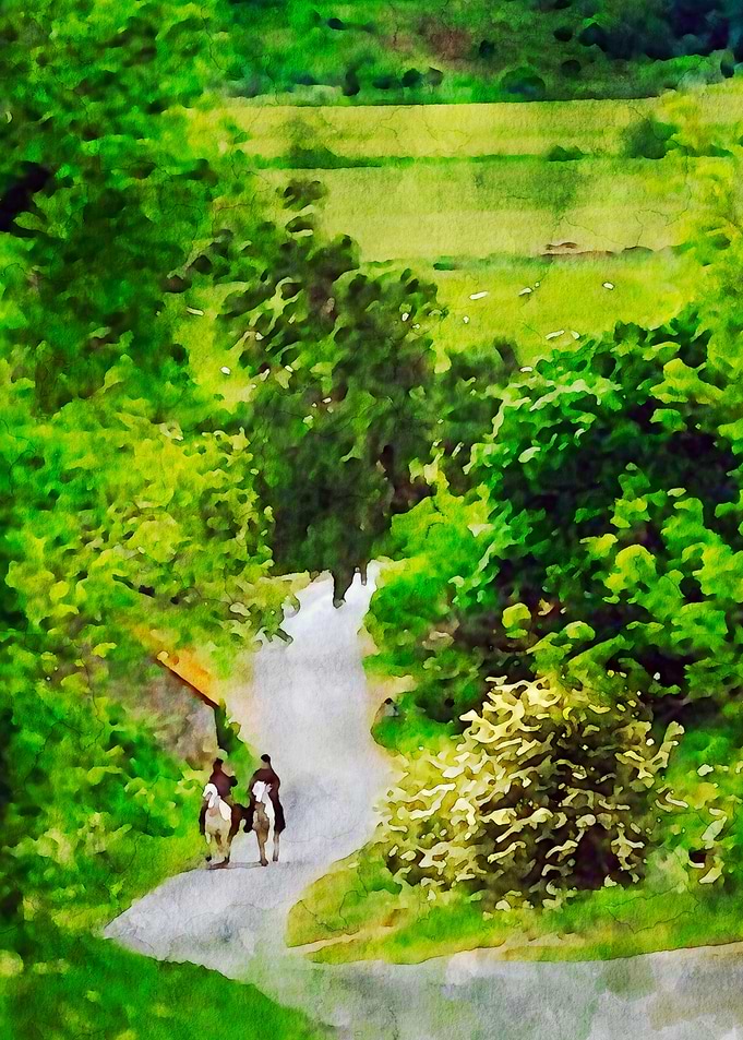Two On Horse Back