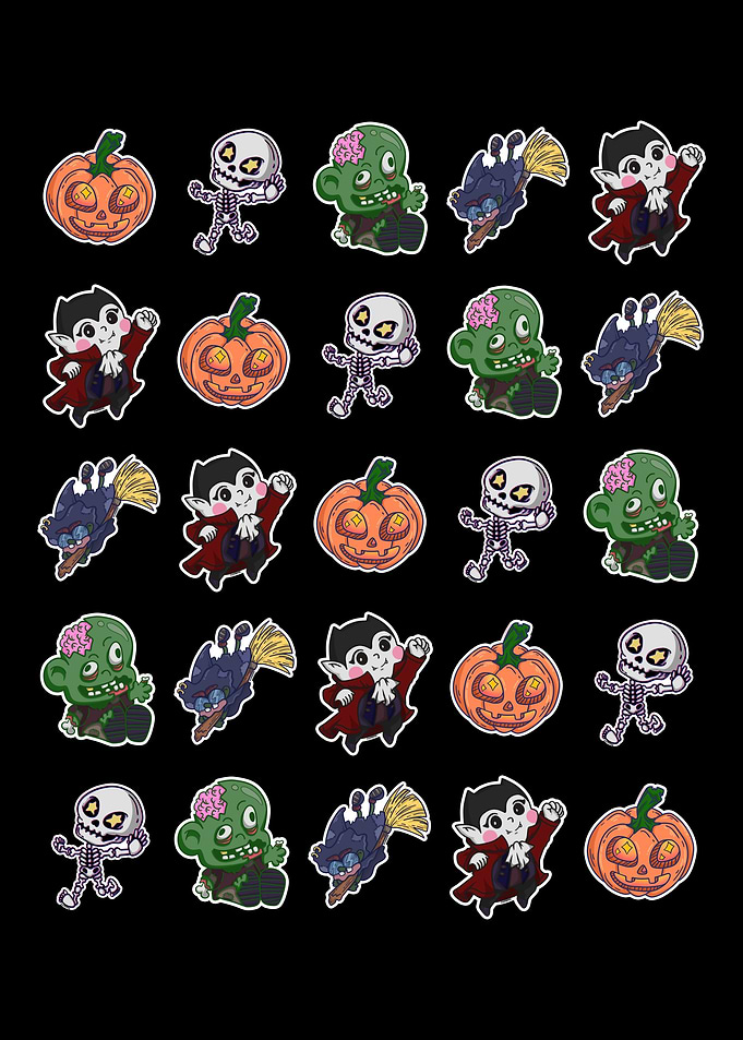 Halloween Pumpkin Skeleton