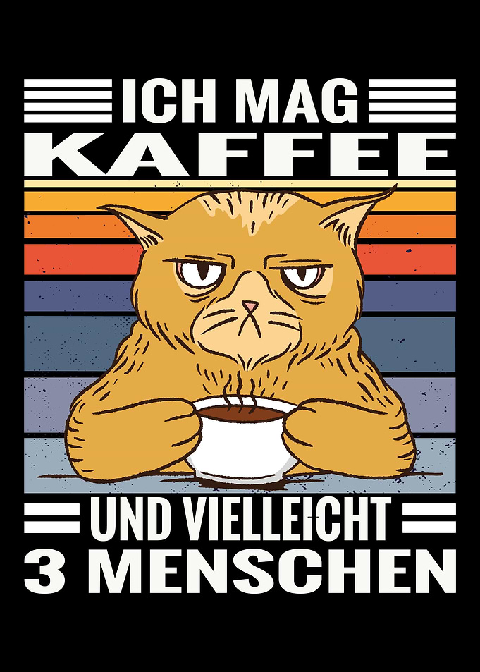 Coffee cats saying likes