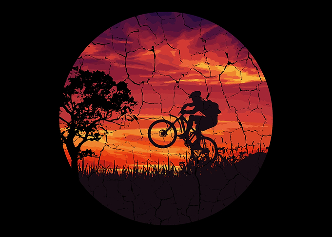 Sun Night Drive Biker And