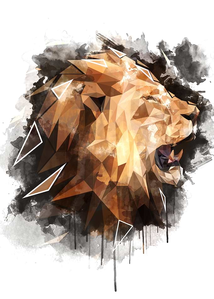 Lion Water Color