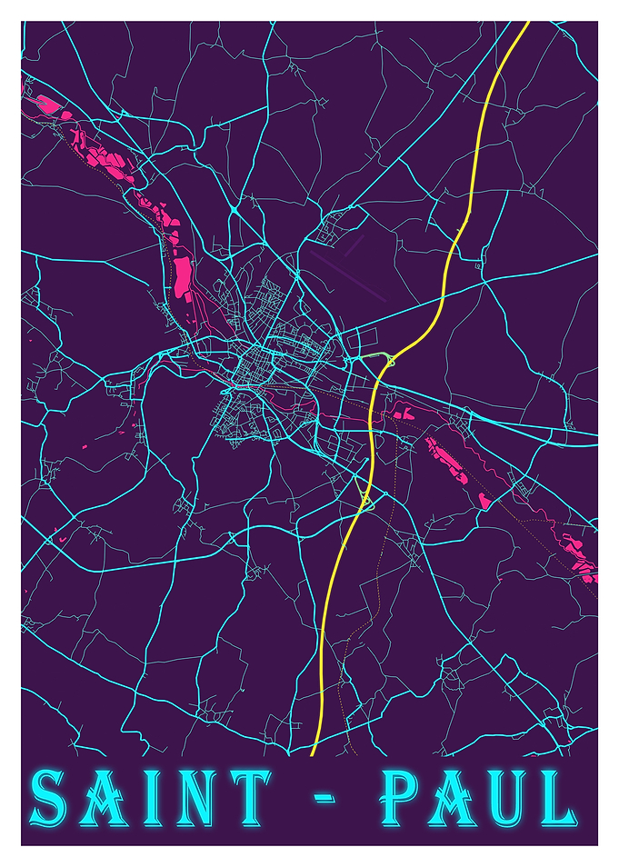 Sant Paul Neon City Map