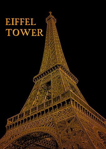 Golden Eiffel Tower