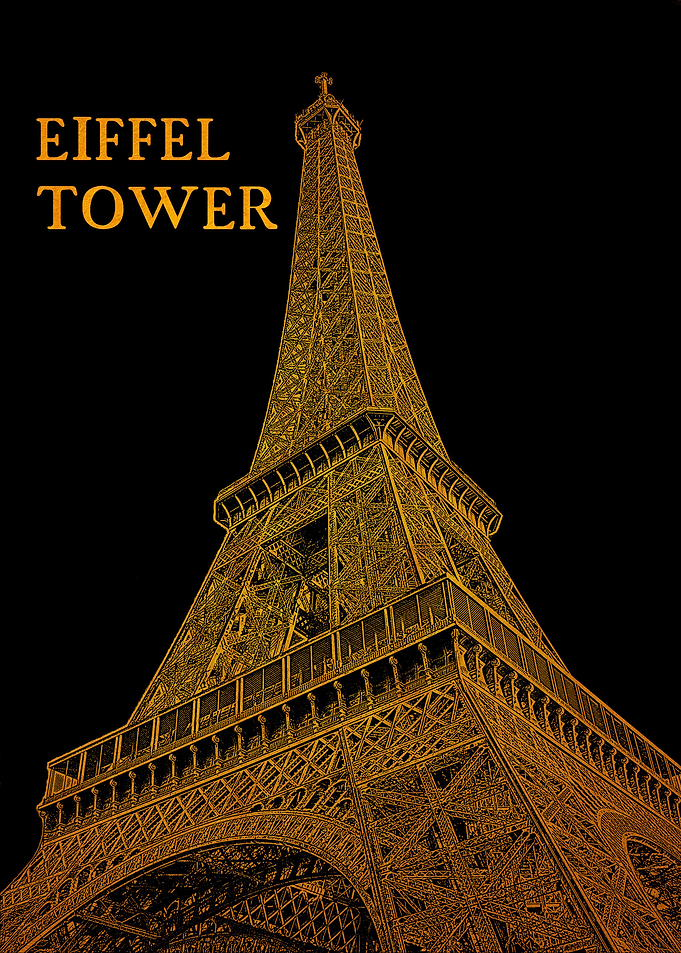 Golden Eiffel Tower