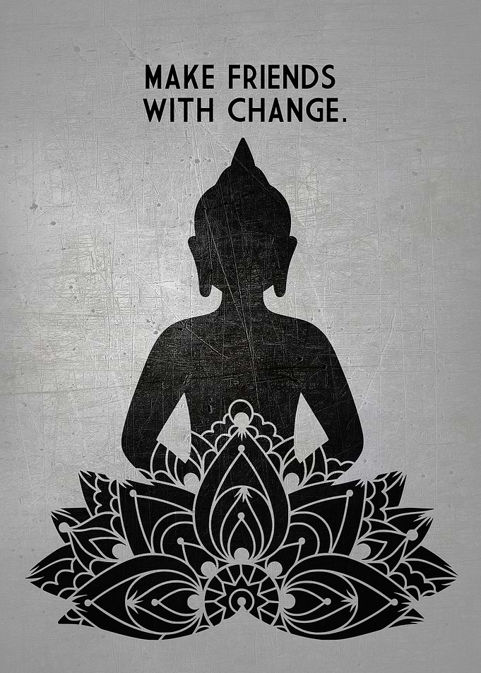 MAKES FRIENDS WITH CHANGE