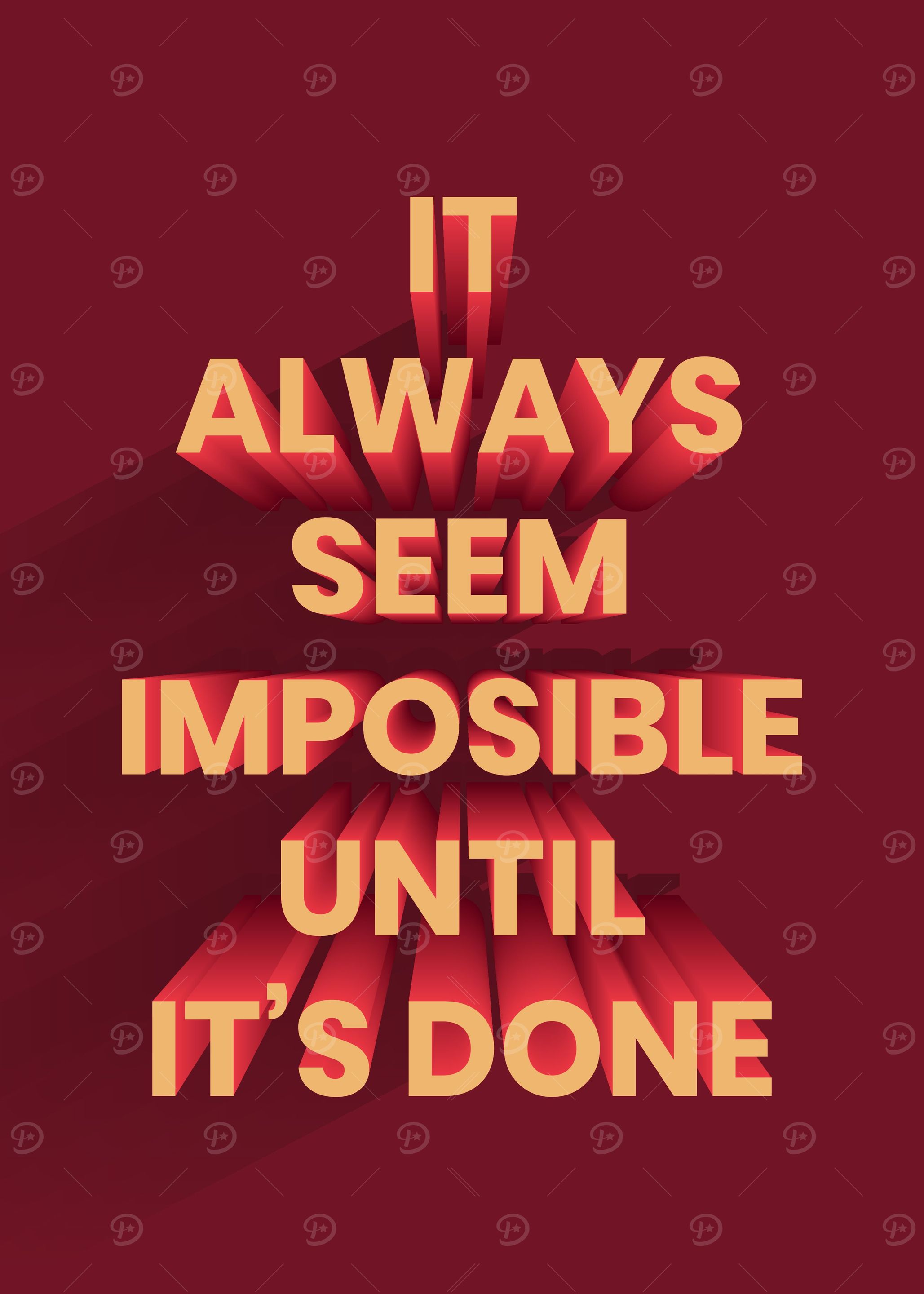 3D Motivation Quote