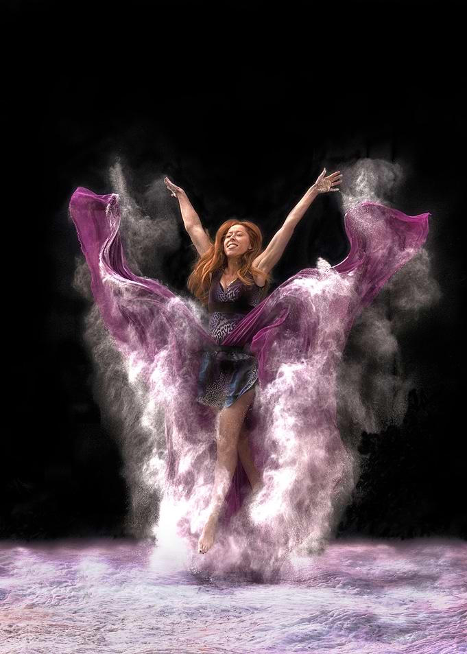 Woman in cloud