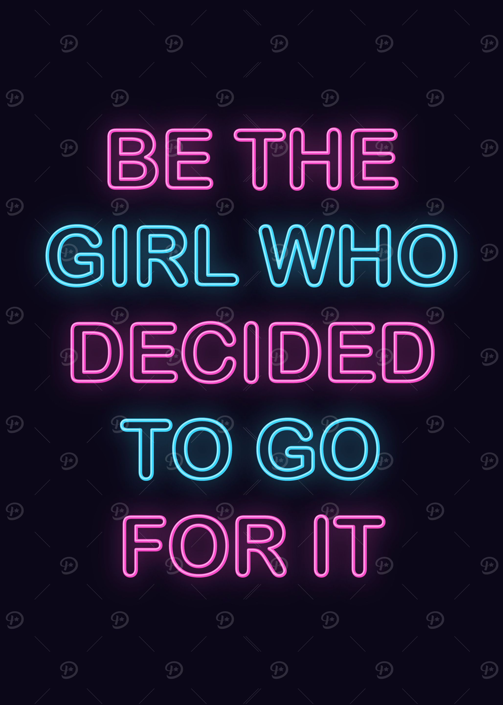 Neon Motivation Quote