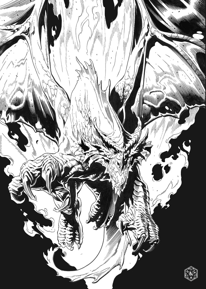 Black N White Dragon