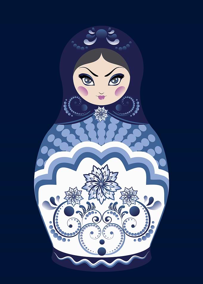 Blue Matryoshka Doll