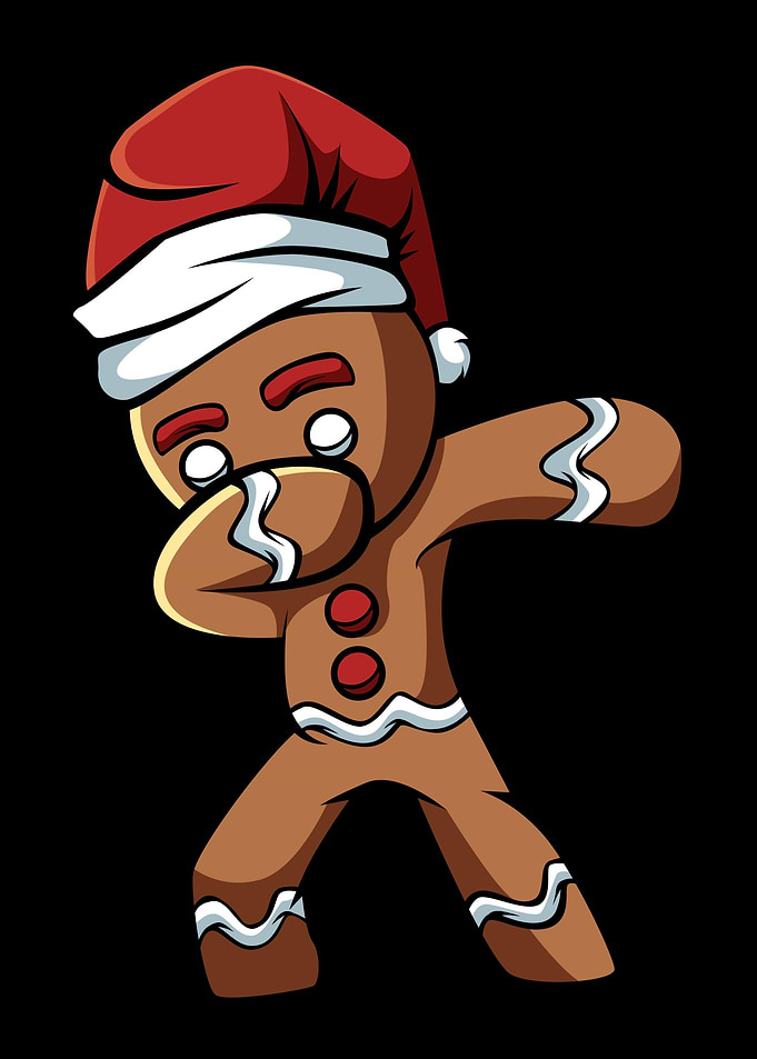 Dabbing Gingerbread Merry