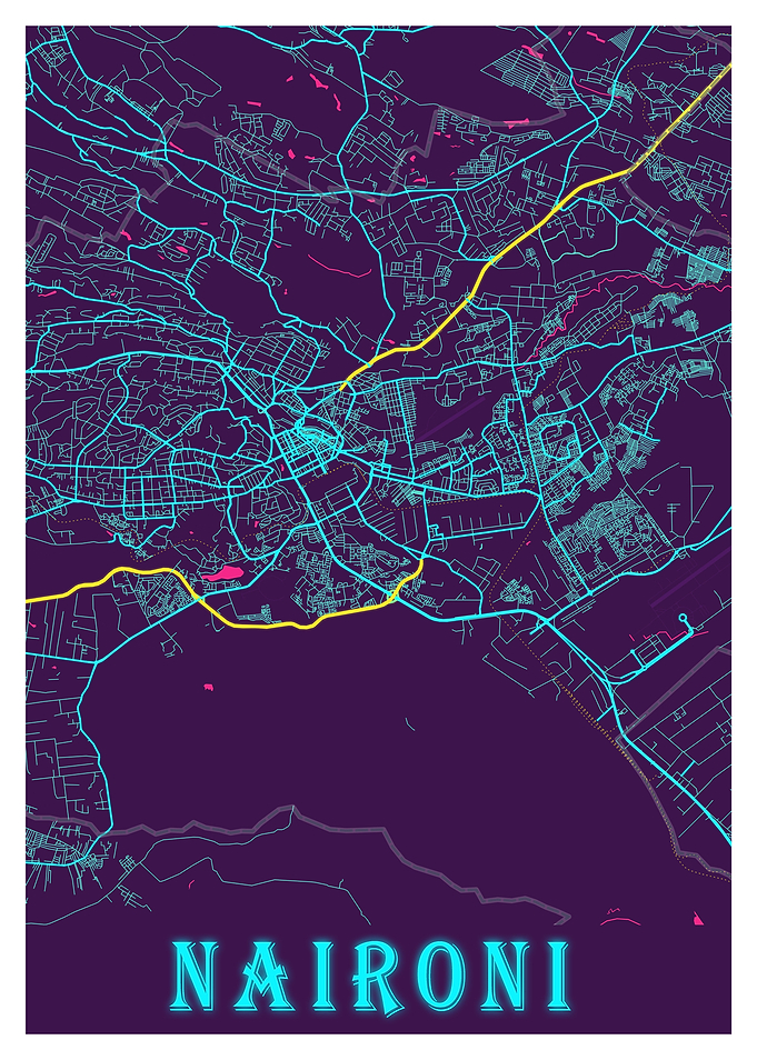 Naironi Neon City Map