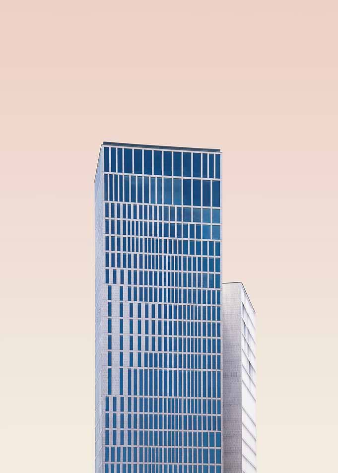 blue high rise building