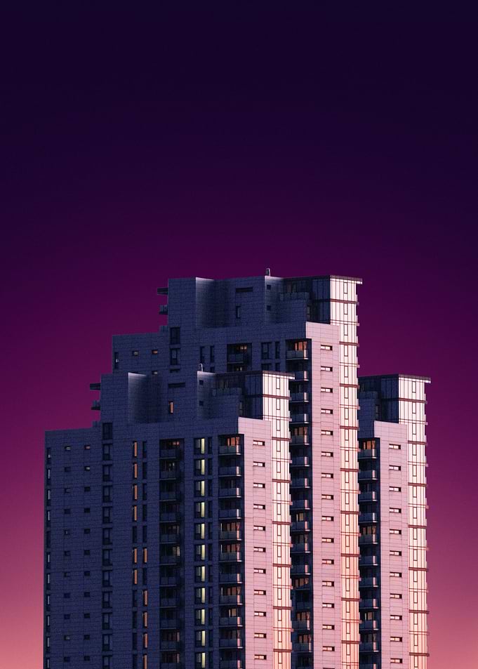Gray concrete building