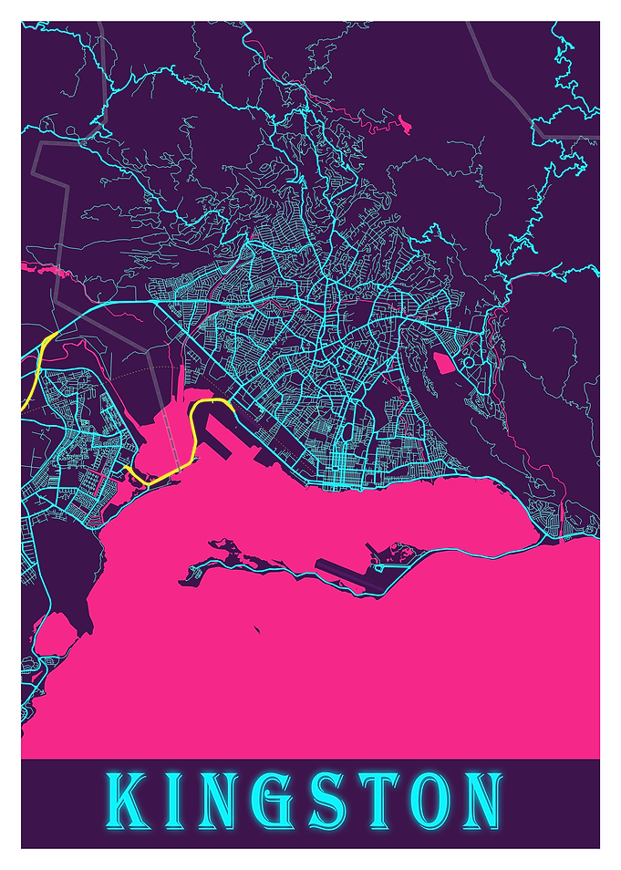 Kingston Neon City Map